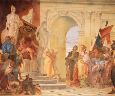Magnanimità di Scipione, dettaglio da Glorie di Scipione Africano e Alessandro Magno da Giovanni Battista Tiepolo