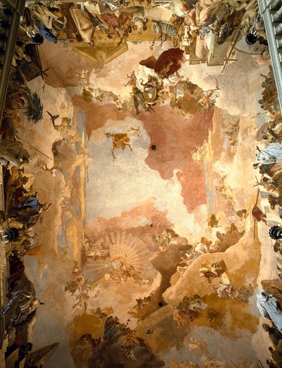 Trionfo del principe-vescovo Carl-Friedrich von Greuiffenklau circondato da quattro continenti da Giovanni Battista Tiepolo