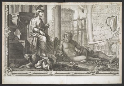 Figure e sculture, dalla Nuova Pianta di Roma, data in luce da G. Nolli da Giovanni Battista (after) Nolli