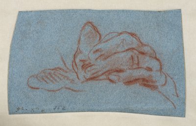 Studio di una mano sinistra, c.1750-1754 da Giovanni Battista (attr. to) Tiepolo
