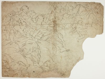 Santi o figure allegoriche e putti sulle nuvole da Giovanni Battista Beinaschi