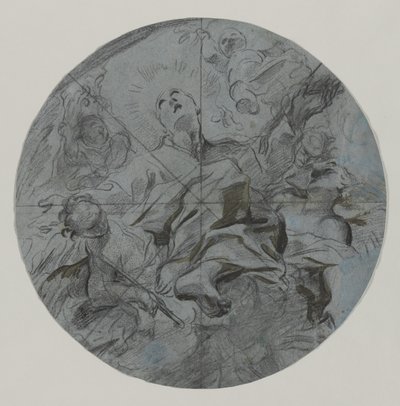 Apoteosi di un santo (recto) da Giovanni Battista Benaschi