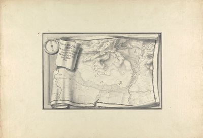 Piano delle rovine di Sardi con vestigia di edifici antichi ancora esistenti nel 1750 da Giovanni Battista Borra