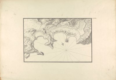 Mappa topografica di Alicarnasso al suo porto da Giovanni Battista Borra