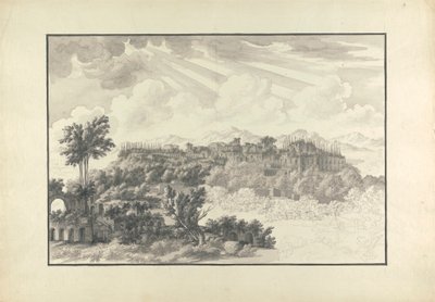 Vista incompiuta del Palatino a Roma da Giovanni Battista Borra