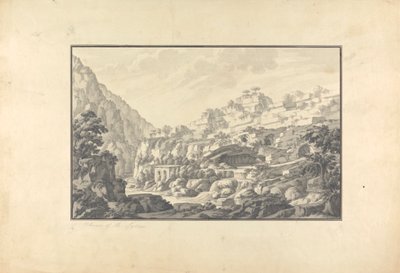 Veduta della sorgente del fiume Lycus (Nahr el-Kelb) da Giovanni Battista Borra