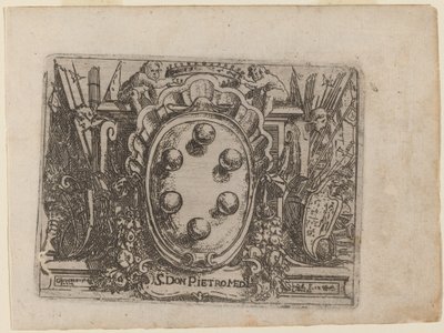 Dedica a Don Pietro Medici da "Bizzarie di varie Figure" da Giovanni Battista Bracelli