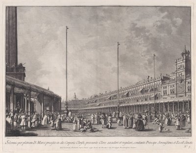 Tavola 9: Processione del Corpus Domini in Piazza San Marco, da 