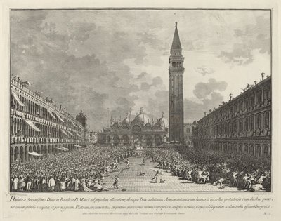 Il Doge portato in giro per Piazza San Marco, 1763-1766 da Giovanni Battista Brostoloni