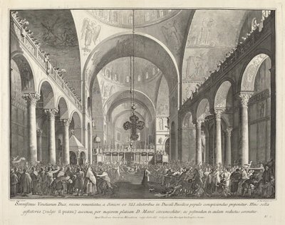 Il nuovo Doge eletto presentato al popolo in San Marco da Giovanni Battista Brostoloni