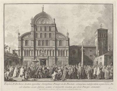 Visita del Doge a San Zaccaria il giorno di Pasqua, 1763-1766 da Giovanni Battista Brostoloni