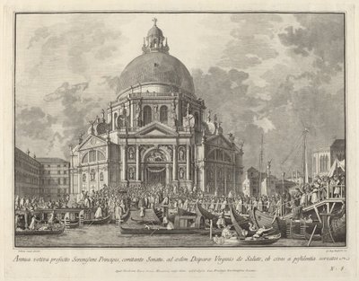 Visita annuale del Doge a Santa Maria della Salute da Giovanni Battista Brustolon after Canaletto