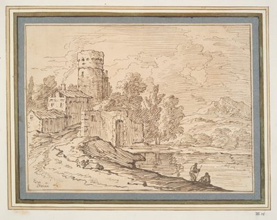 Paesaggio con castello vicino all