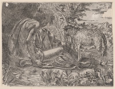 San Giovanni Battista con un agnello da Giovanni Battista Caracciolo