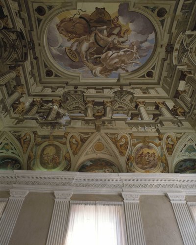 La caduta di Fetonte (1625) - Affresco en trompe l