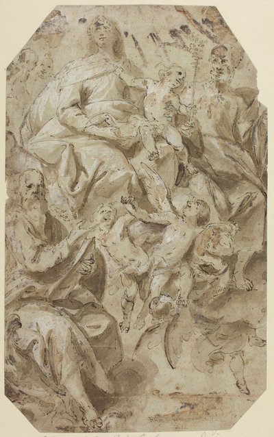 Madonna con Bambino e Santi da Giovanni Battista Carlone