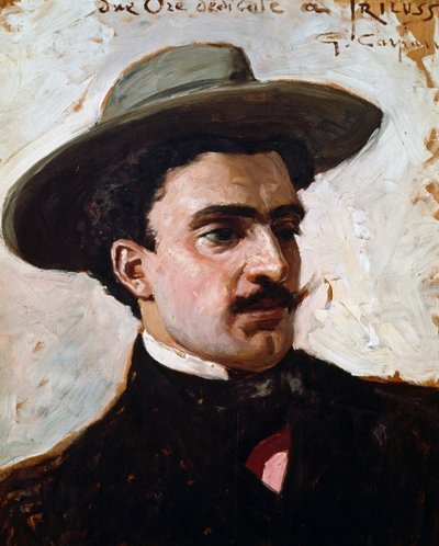 Ritratto di Trilussa, pseudonimo anagrammatico di Carlo Alberto Camillo Mariano Salustri da Giovanni Battista Carpanetto