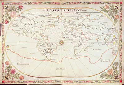 Mappa del mondo da Giovanni Battista Cavallini