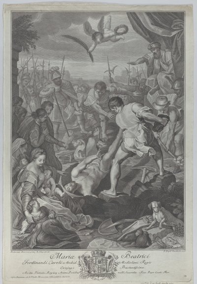 Il martirio di San Vitale di Milano, sepolto vivo, 1776 da Giovanni Battista Cecchi