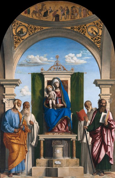 Madonna in trono con Bambino e Santi Pietro, Romualdo, Benedetto e Paolo, ca 1595 da Giovanni Battista Cima da Conegliano