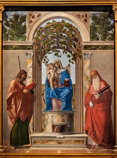 Madonna in trono con Gesù Bambino tra i santi Giacomo e Girolamo da Giovanni Battista Cima da Conegliano