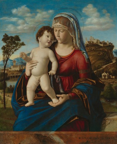 Madonna col Bambino in un paesaggio da Giovanni Battista Cima da Conegliano