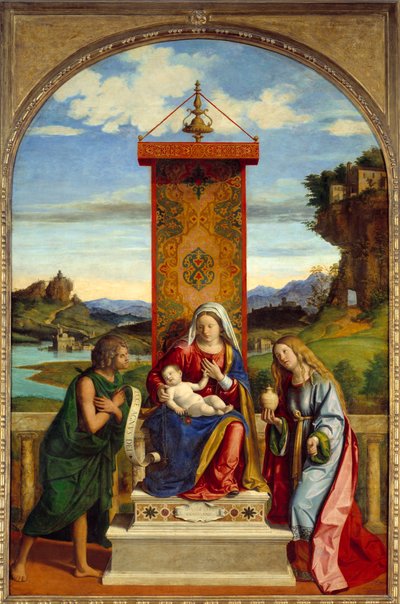La Vergine con un bambino tra San Giovanni Battista e Santa Maria Maddalena da Giovanni Battista Cima da Conegliano