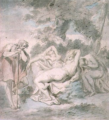 Cimone e Ifigenia: con due ancelle in un paesaggio da Giovanni Battista Cipriani