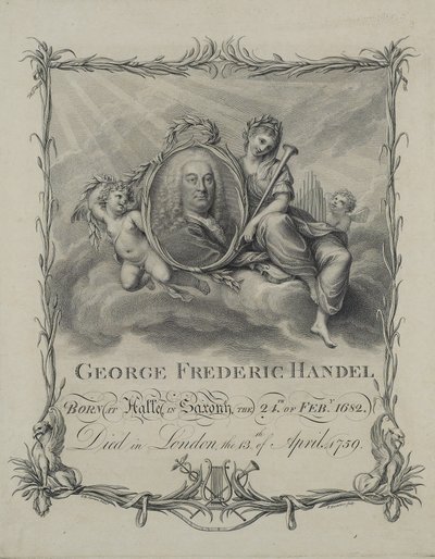 George Frideric Handel, inciso da Francesco Bartolozzi (1727-1815), c.1790 da Giovanni Battista Cipriani