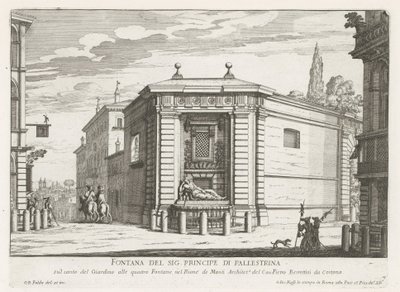 Fontana di Diana delle Quattro Fontane a Roma da Giovanni Battista Falda