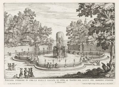 Fontana nei giardini di Villa Torlonia a Frascati da Giovanni Battista Falda