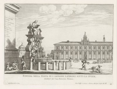 Fontana in Piazza di San Giovanni in Laterano a Roma da Giovanni Battista Falda