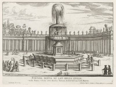Fontana in Piazza San Pietro in Vaticano da Giovanni Battista Falda