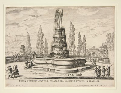 Fontana nei giardini del Palazzo Ludovisi a Frascati da Giovanni Battista Falda