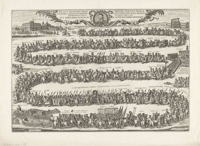 Processione di papa Innocenzo XI a San Giovanni in Laterano da Giovanni Battista Falda