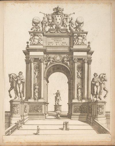 Arco di trionfo in onore di papa Clemente X da Giovanni Battista Falda