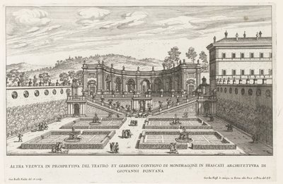 Giardini della Villa Mondragone a Frascati da Giovanni Battista Falda