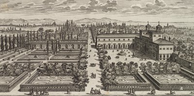 Vista della Villa Medici, dopo il 1677 da Giovanni Battista Falda