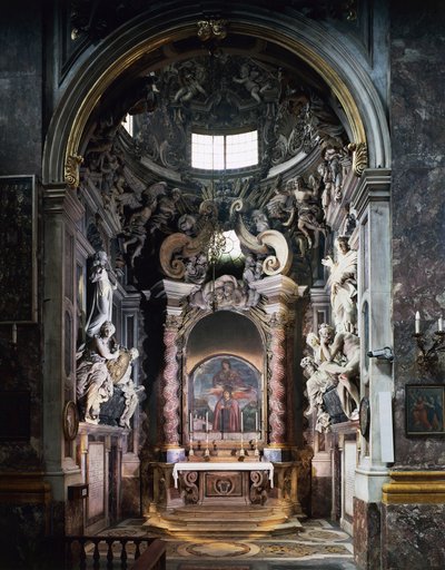 Cappella Feroni, con sculture di Giovanni Battista Foggini (1652-1725), Basilica della Santissima Annunziata, Firenze, Toscana, Italia da Giovanni Battista Foggini