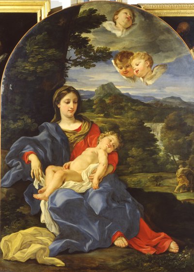 Riposo durante la fuga in Egitto da Giovanni Battista Gaulli