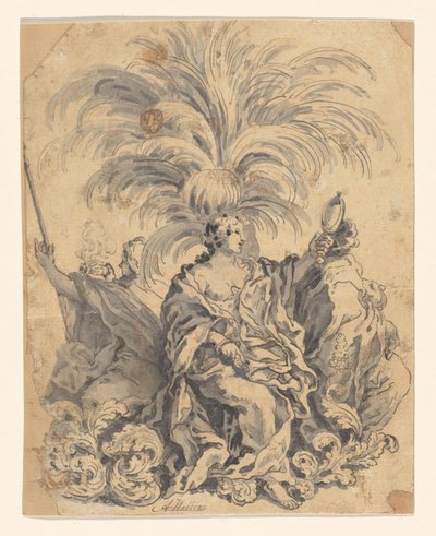 Gruppo di zucchero con Fede, Prudenza e Fedeltà (?) da Giovanni Battista Lenardi