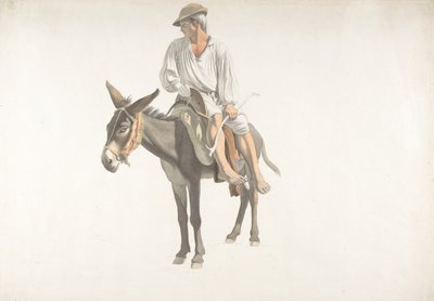 Contadino su un asino da Giovanni Battista Lusieri