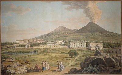 Le pendici del Vesuvio da Portici con vista sul Palazzo Borbone, di Giovan Battista Lusieri da Giovanni Battista Lusieri
