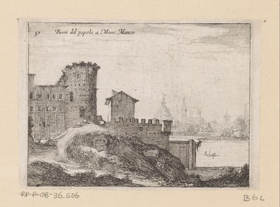 Costruzioni a Roma, vicino alla Porta del Popolo da Giovanni Battista Mercati