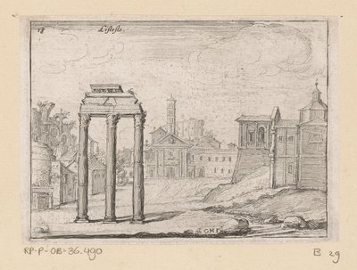 Veduta del Foro Romano a Roma da Giovanni Battista Mercati