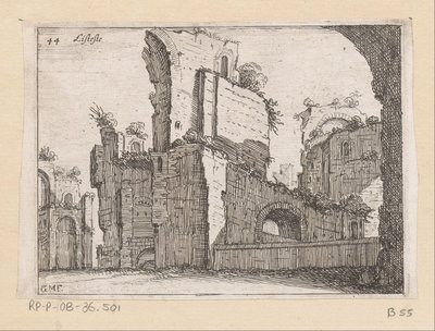 Rovine delle Terme di Caracalla a Roma da Giovanni Battista Mercati