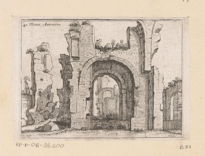 Rovine delle Terme di Caracalla a Roma da Giovanni Battista Mercati