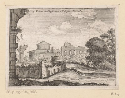 Rovine di un anfiteatro presso San Stefano Rotondo a Roma Veduta dall