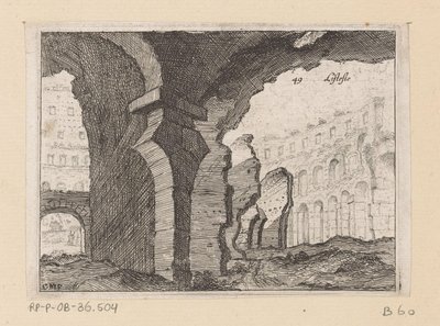 Rovine del Colosseo a Roma (Vedute di Roma) da Giovanni Battista Mercati