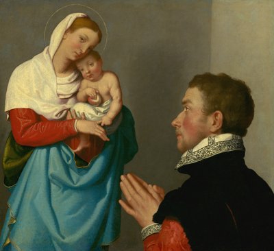 Un gentiluomo in adorazione davanti alla Madonna da Giovanni Battista Moroni